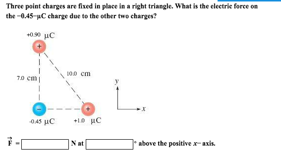 Solved Three Point Charges Are Fixed In Place In A Chegg