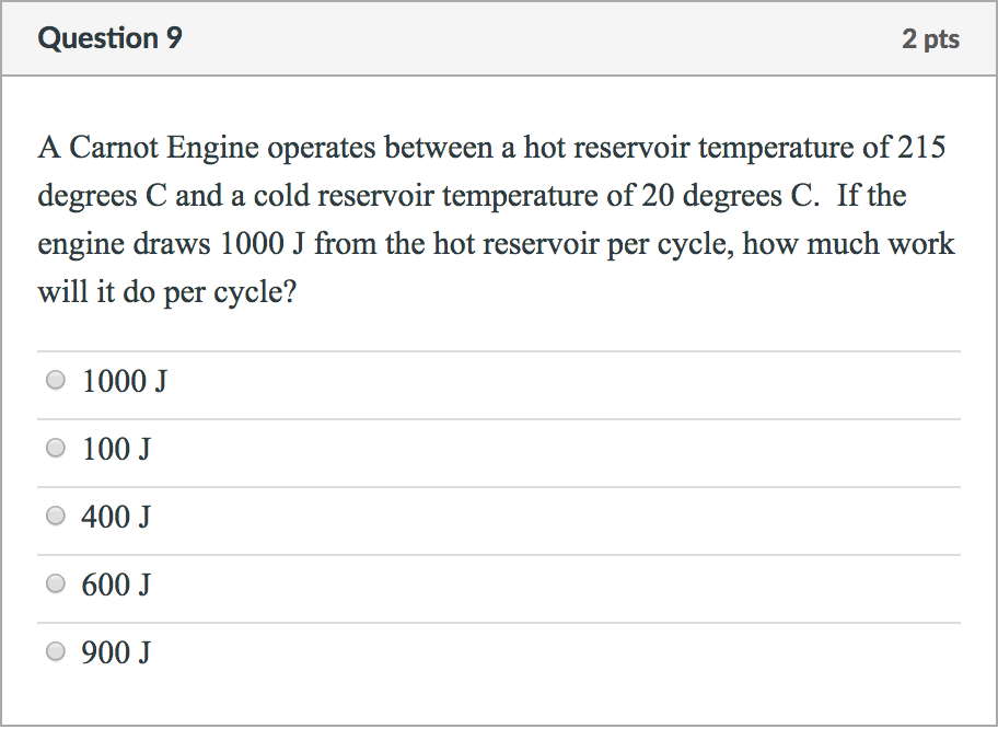 Solved A Carnot Engine Operates Between A Hot Reservoir Chegg