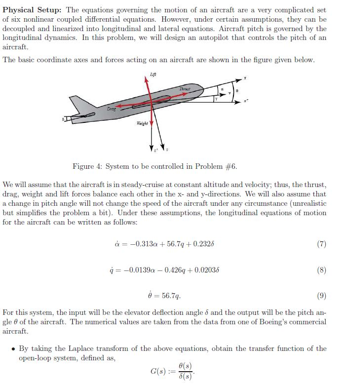 Solved The Equations Governing The Motion Of An Aircraft