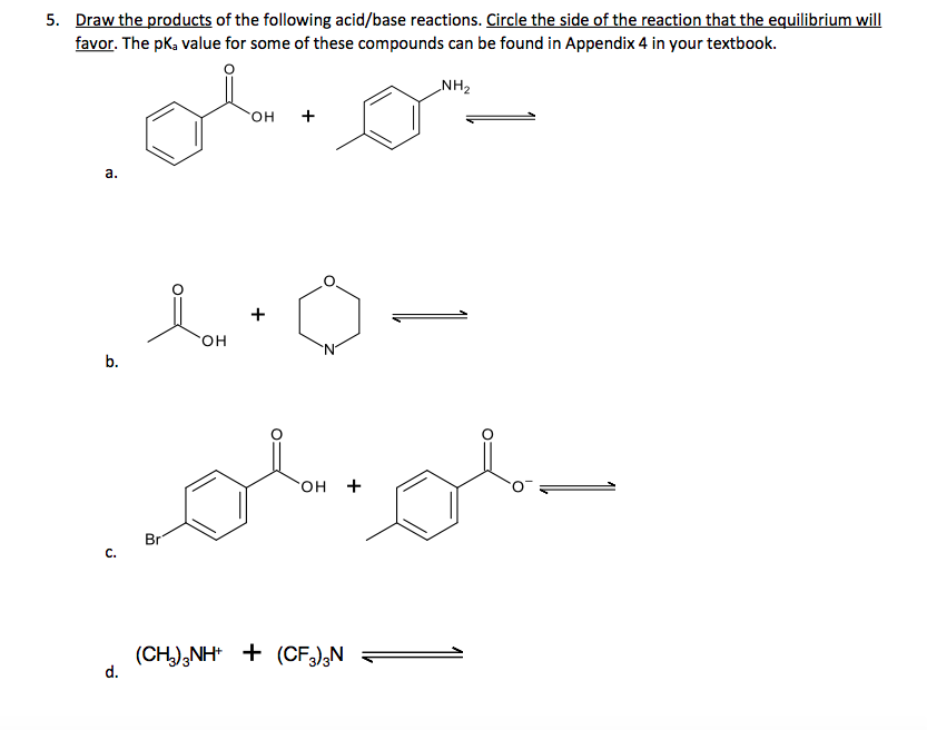 Solved Draw The Products Of The Following Acid Base Chegg