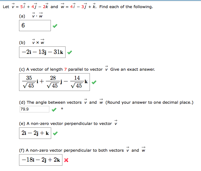 Solved Let V 5 I 4 J 2k And W 4 I 3 J K Chegg