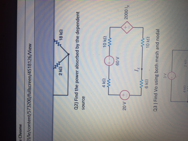 Solved Find The Power Absorbed By The Dependent Source Find Chegg