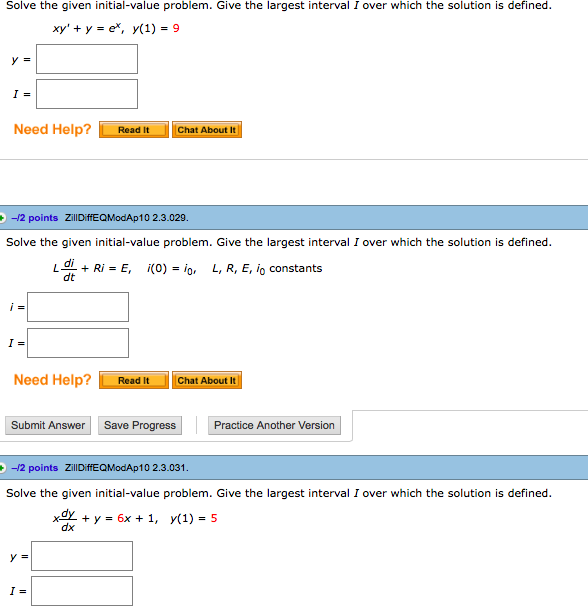 Solved: Solve The Given Initial-value Problem. Give The La... | Chegg.com