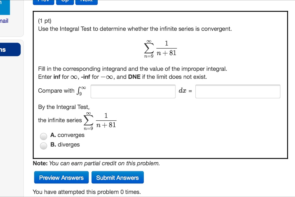 Solved Use The Integral Test To Determine Whether The Chegg