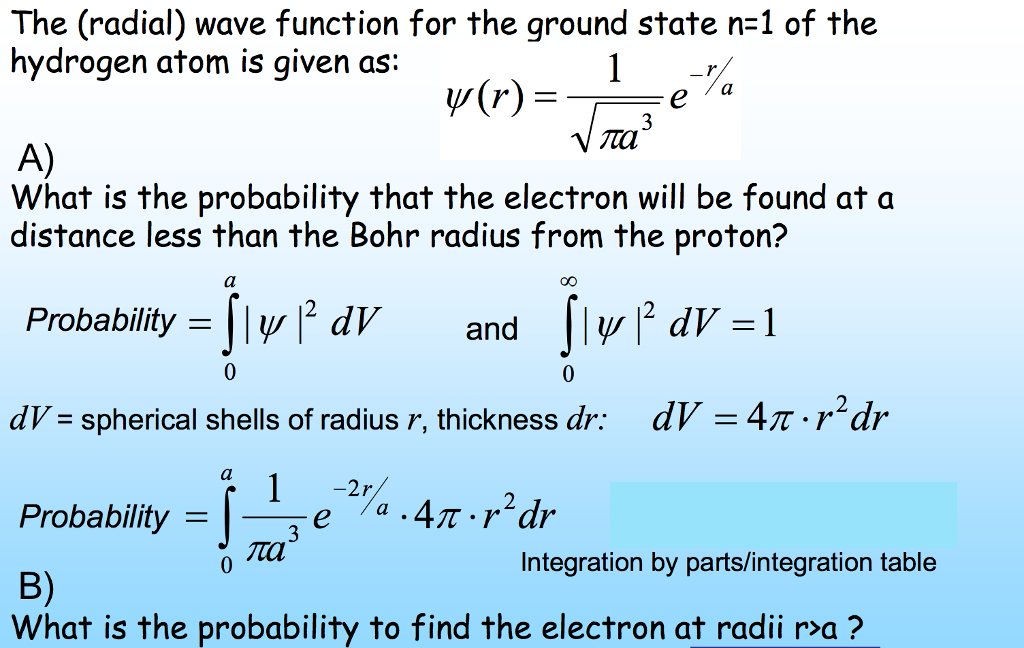 Solved The Radial Wave Function For The Ground State N Chegg