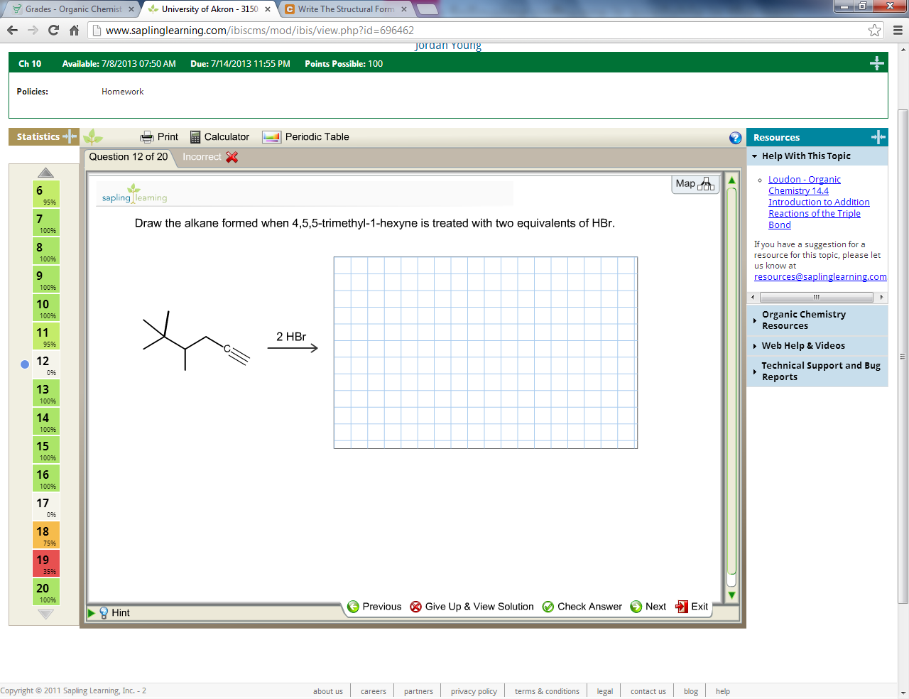 Solved Draw The Alkane Formed When 4,5,5trimethyl1hexy...