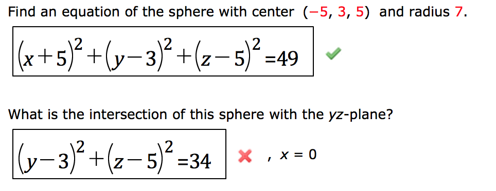 Equation Of A Sphere In D Cartesian Equation From Wolfram Mathworld