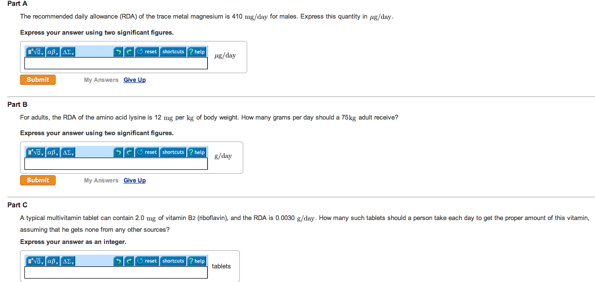 Solved The RDA For The Trace Element Selenium Is 0.000070...