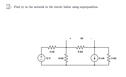 Solved Find V In The Network In The Circuit Below Using Chegg