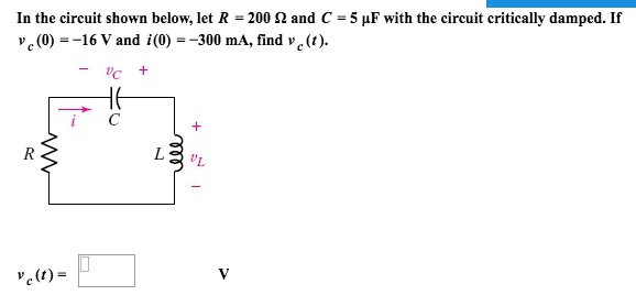 Solved In The Circuit Shown Below Let R 200 Ohm And C 5 Chegg