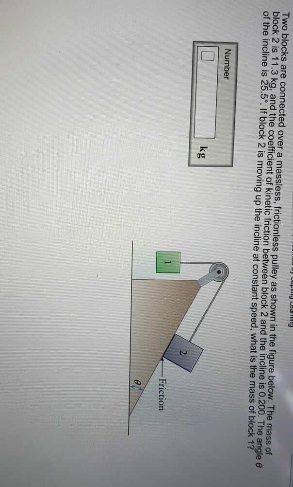 Solved A Kg Box Is Pulled Up A Ramp That Is Inclined At Chegg