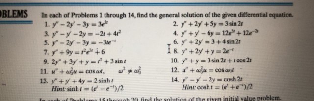 Solved Blems In Each Of Problems Through Find The Chegg