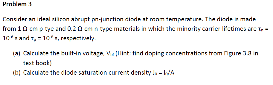 Solved Consider An Ideal Silicon Abrupt Pn Junction Diode At Chegg