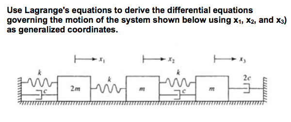 Solved Use Lagrange S Equations To Derive The Differential Chegg