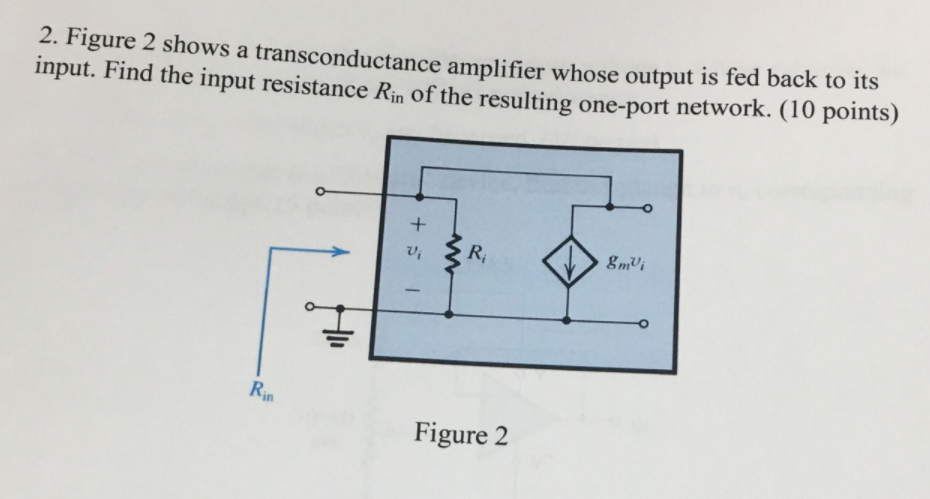 Solved Figure 2 Shows A Transconductance Amplifier Whose Chegg