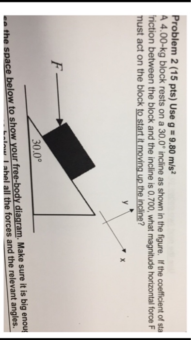 Solved A 4 00 Kg Block Rests On A 30 0 Degree Incline As Chegg