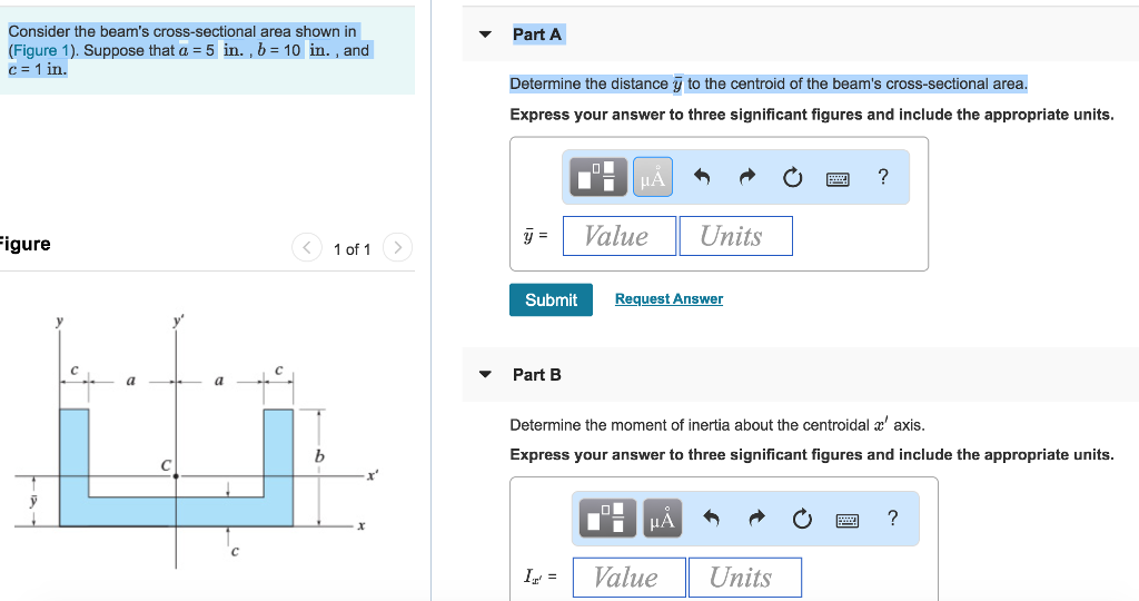 Solved Consider The Beam S Cross Sectional Area Shown In Chegg