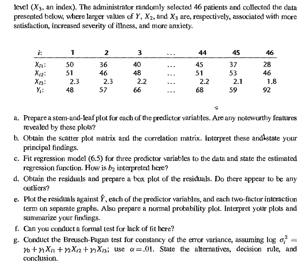 Refer To Patient Satisfaction Problem 6 15 Test Chegg