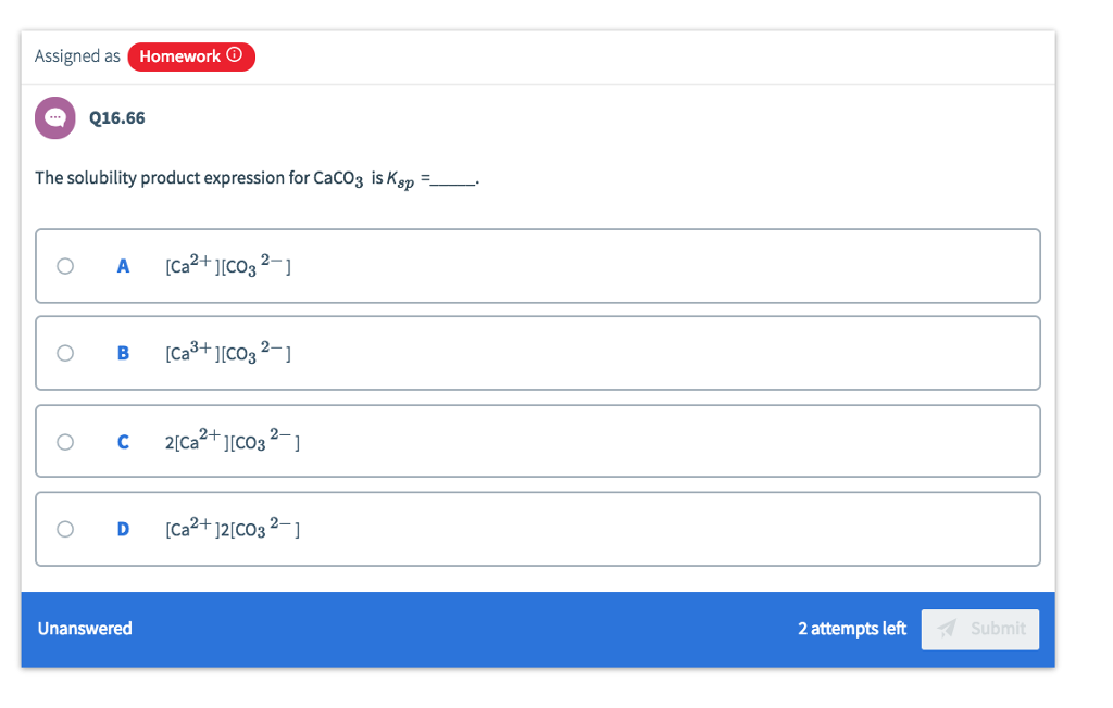 Solved Assigned As Homework Q16 66 The Solubility Product Chegg
