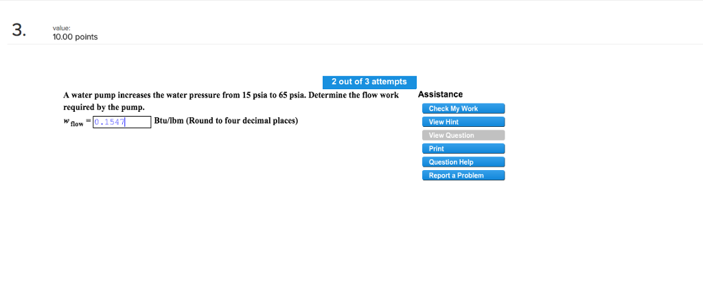 Solved A Water Pump Increases The Water Pressure From Chegg