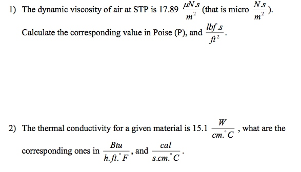 dynamic viscosity of air stp si units