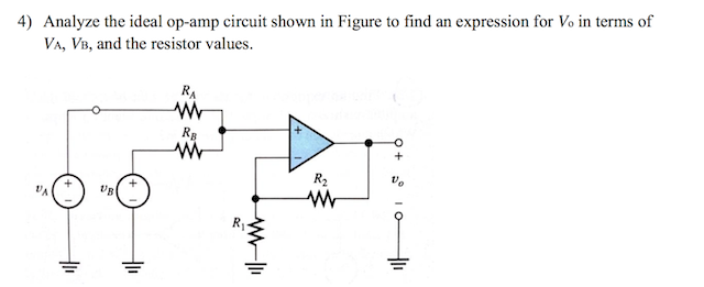 Solved 4 Analyze The Ideal Op Circuit Shown In Figure Chegg