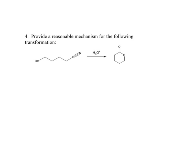 Solved Provide A Reasonable Mechanism For The Following Chegg