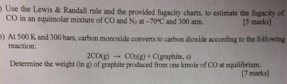 Use The Lewis Randall Rule And The Provided Chegg