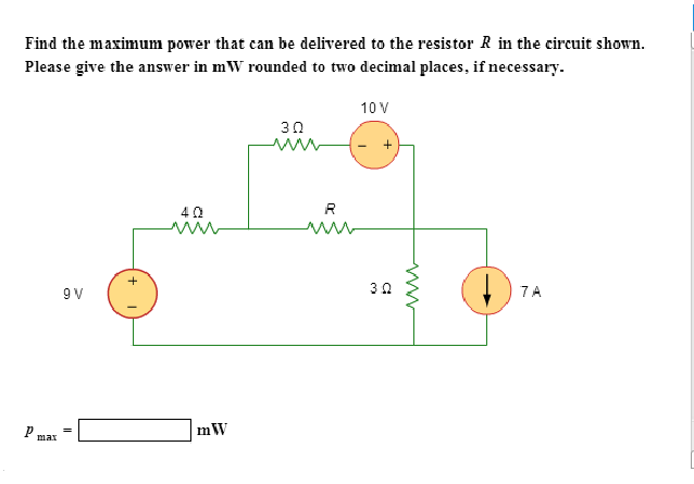 Solved Find The Maximum Power That Can Be Delivered To The Chegg