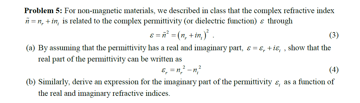 Solved Problem 5 For Non Magnetic Materials We Described Chegg