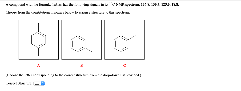 Solved A Compound With The Formula C H Has The Following Chegg