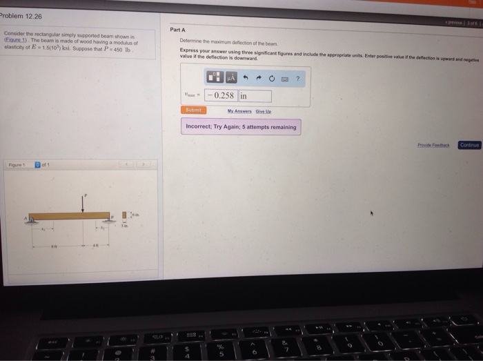 Solved Consider The Rectangular Simply Supported Beam Shown Chegg