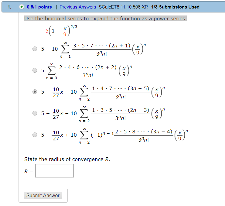 Solved Use The Binomial Series To Expand The Function As A Chegg