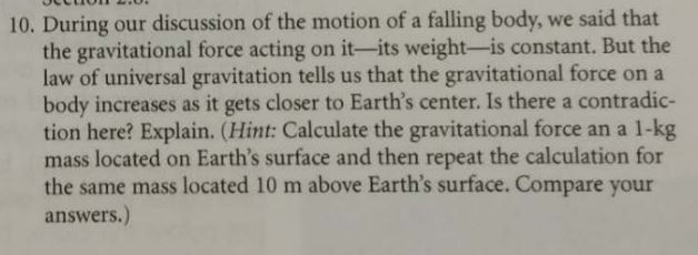 Solved During Our Discussion Of The Motion Of A Falling Chegg