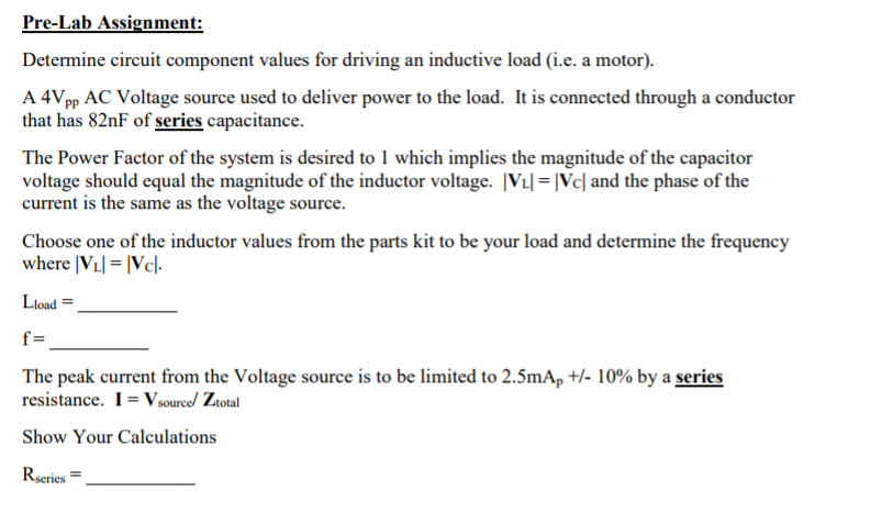 Solved Determine Circuit Component Values For Driving An Chegg