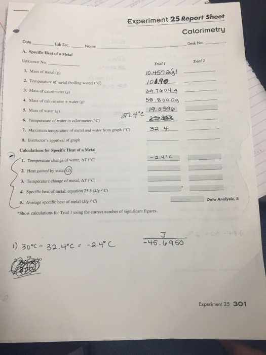 solved-experiment-25-report-sheet-calorimetry-desk-no-a-chegg