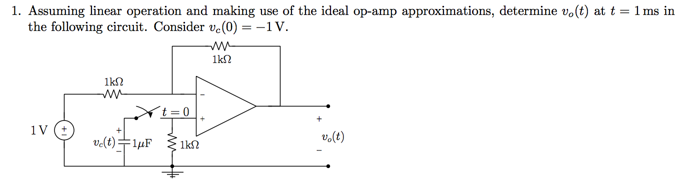 Solved Assuming Linear Operation And Making Use Of The Ideal Chegg