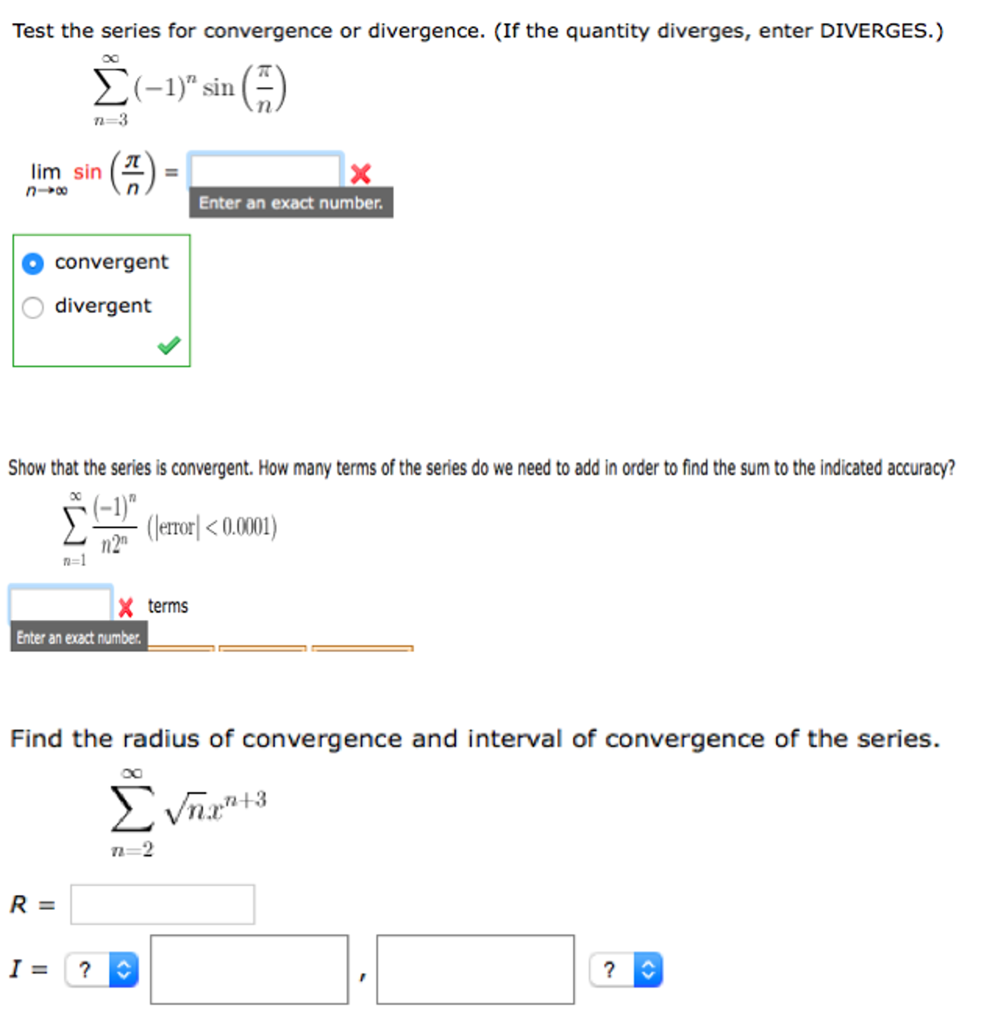 Solved Test The Series For Convergence Or Divergence If Chegg