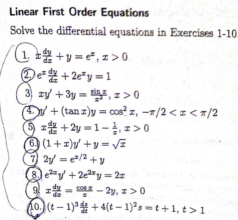 Solved Solve The Differential Equations In Exercises 110...
