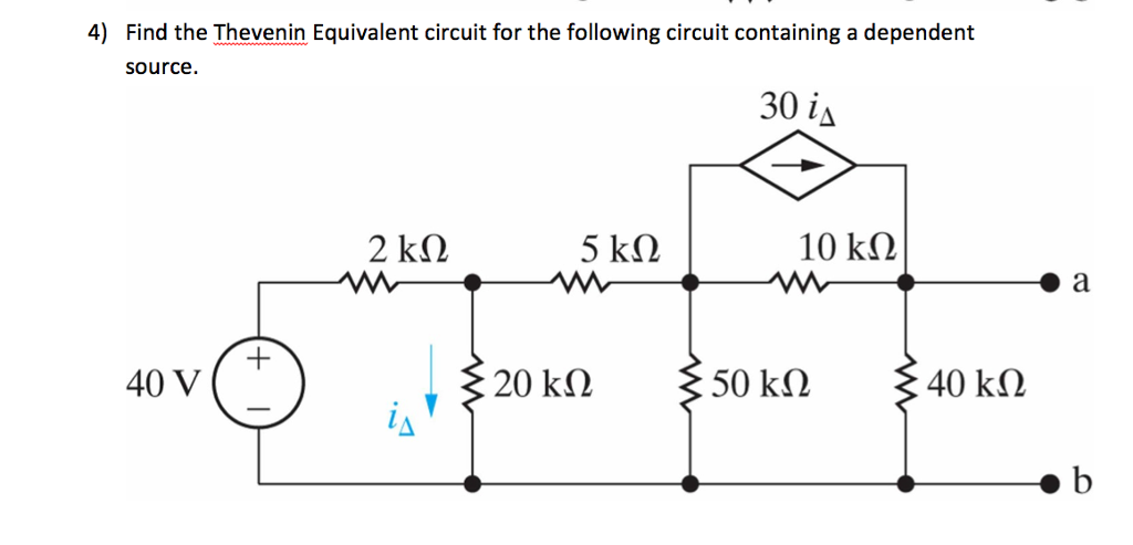 Thevenin Equivalent Circuit With Dependent Source