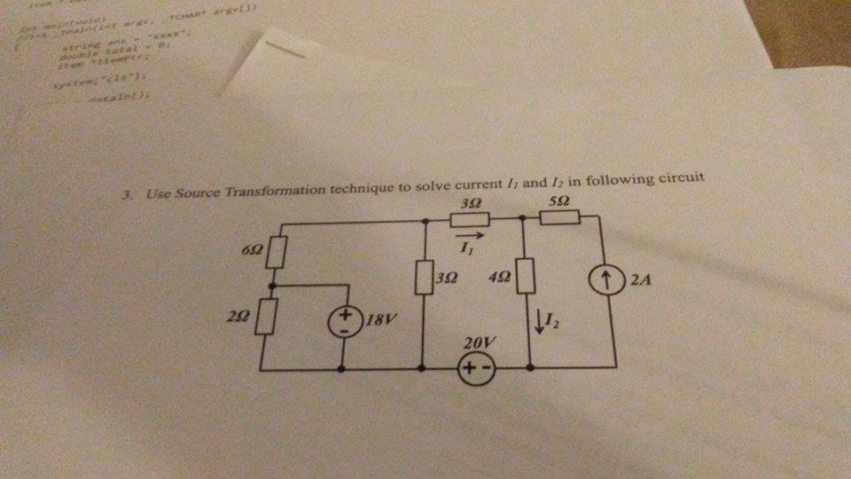 Solved Use Source Transformation Technique To Solve Current Chegg