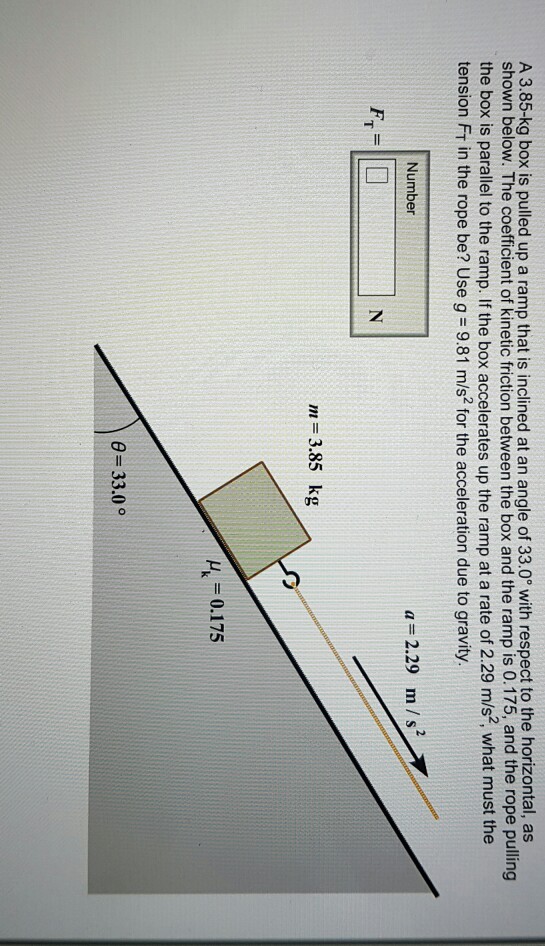 Solved A Kg Box Is Pulled Up A Ramp That Is Inclined At Chegg