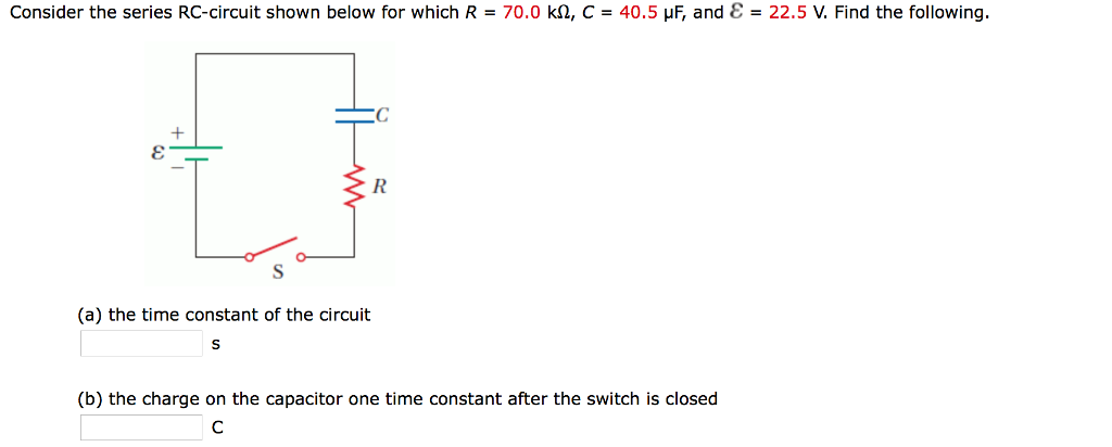 Solved Consider The Series Rc Circuit Shown Below For Which Chegg