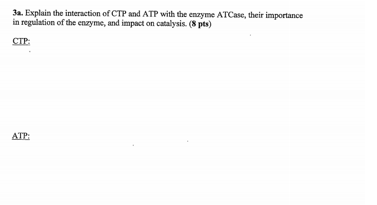 Solved A Explain The Interaction Of Ctp And Atp With The Chegg