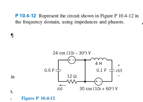 Solved Represent The Circuit Shown In Figure P In Chegg