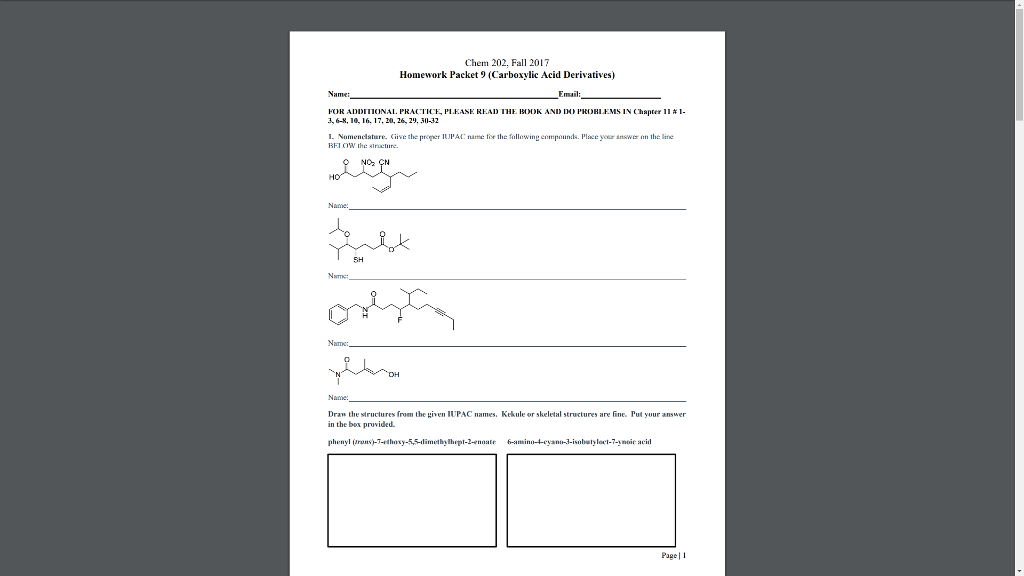 Solved Nomenclature Give The Proper IUPAC Name For The Chegg