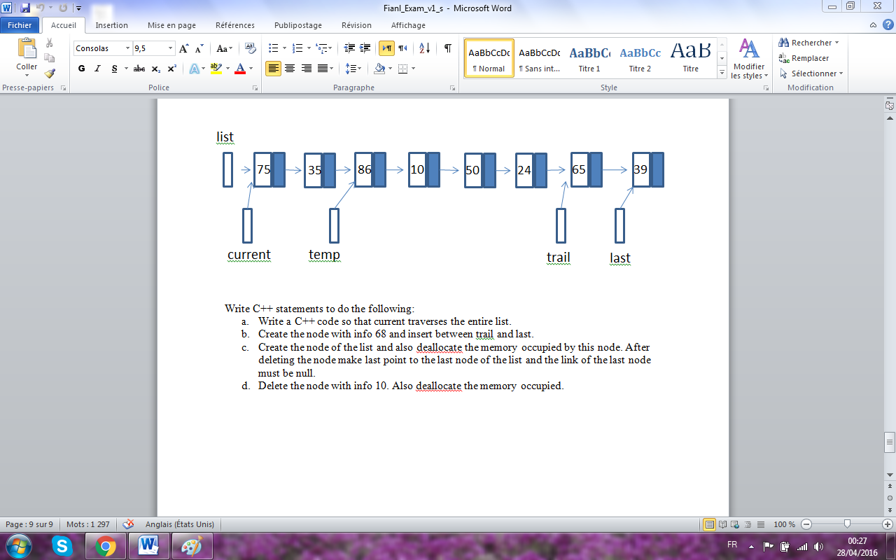 Consider The Linked List Shown In Figure Assume That Chegg