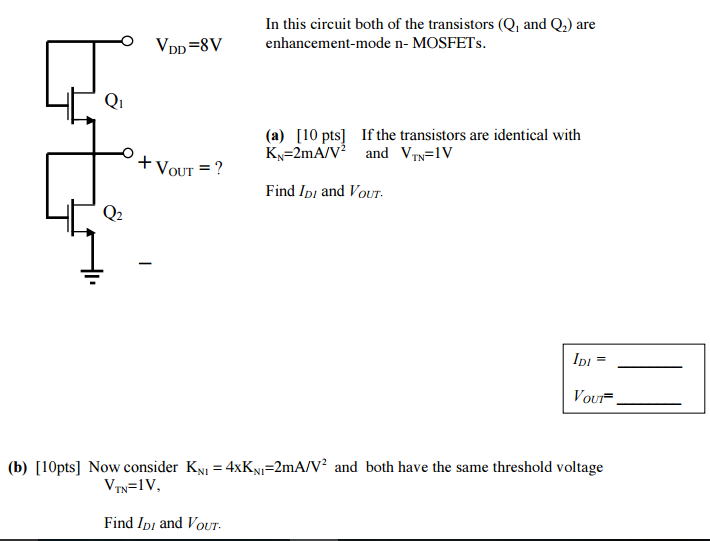 Solved In This Circuit Both Of The Transistors Q And Q Chegg