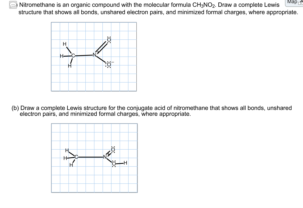 Solved Nitromethane Is An Organic Compound With The Molec...