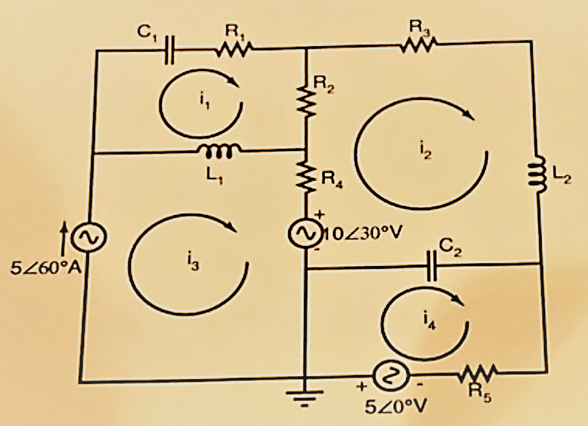 Solved Write Down The Kvl Mesh Equations For The Four Chegg